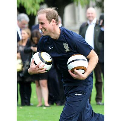 Prinz William am Fußballfeld