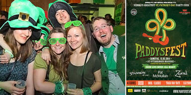 Eine Stadt sieht gr&uuml;n beim Paddysfest