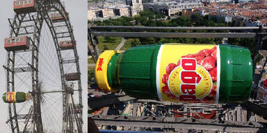 Pago-Gondel | Pago erfrischt das Wiener Riesenrad