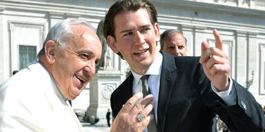 Kurz-Besuch: Papst lobt &Ouml;sterreich