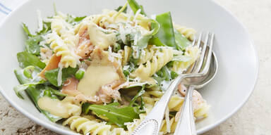 Pasta-Lachs-Rucola