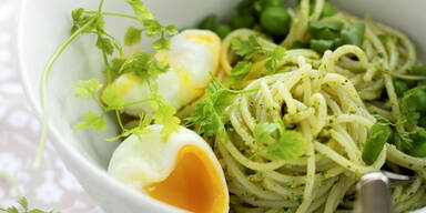 Pasta mit Erbsenpesto