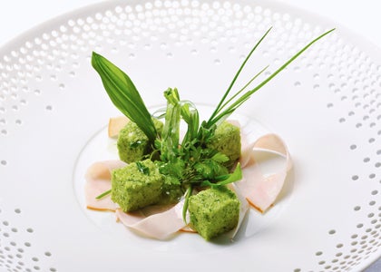 Petersil-Mus mit Truthahn