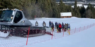 Pistenraupe als 'VIP-Lift' f&uuml;r Ski-Ladys