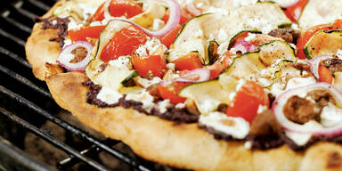 Pizza mit Rindfleisch