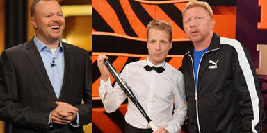 Stefan Raab, Oliver Pocher und Boris Becker