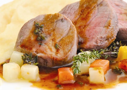 Pochiertes Schweinefilet