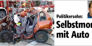 Politikersohn: Selbstmord mit Auto