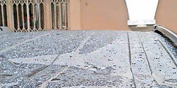 Irrer wirft Hunde-Statue auf Autodach