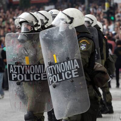 Ausschreitungen bei Merkel-Besuch in Athen