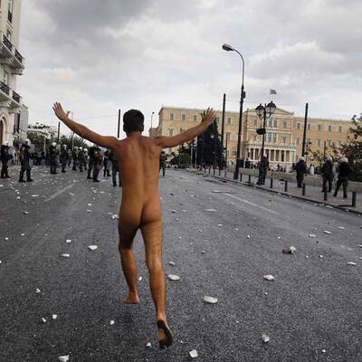 Ausschreitungen bei Merkel-Besuch in Athen