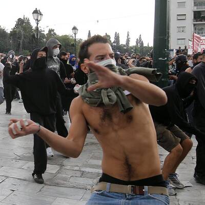 Ausschreitungen bei Merkel-Besuch in Athen