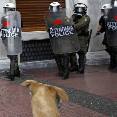 Ausschreitungen bei Merkel-Besuch in Athen