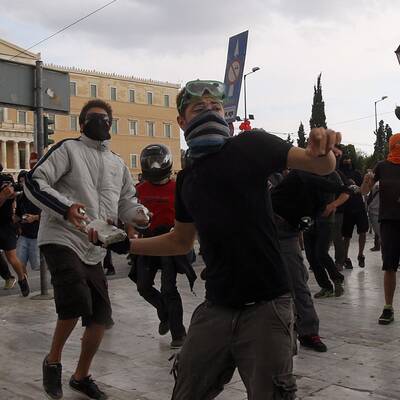 Ausschreitungen bei Merkel-Besuch in Athen