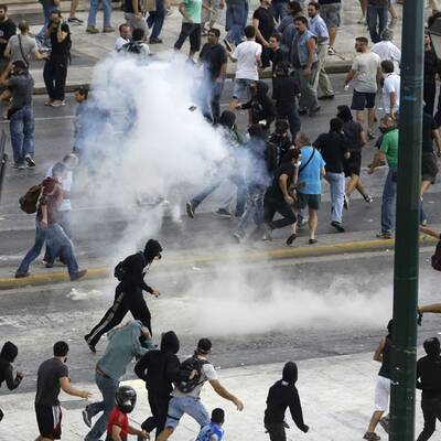 Ausschreitungen bei Merkel-Besuch in Athen