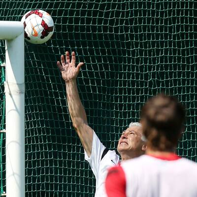 Hier leitet Polster sein 1. Admira-Training