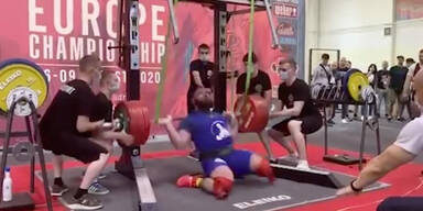 Knie kaputt: Horror-Unfall beim Gewichtheben