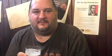 Wirte-Aktion: Bier trinken für Van der Bellen