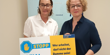 N&Ouml;AAB Landesgesch&auml;ftsf&uuml;hrerin Katja Seitner und N&Ouml;AAB Landesobfrau Christiane Teschl-Hofmeister.