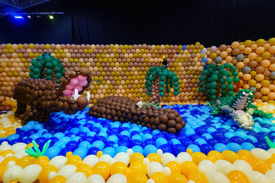 Die Besucher erwartet eine gigantische, interaktive Fantasiewelt die aus aus über 500.000 bunten Ballons erschaffen wird.
