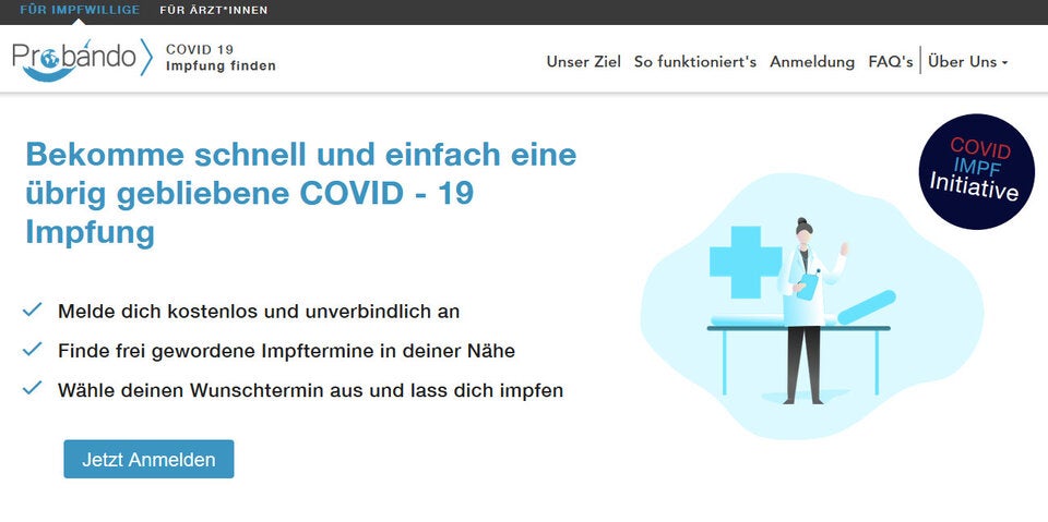 Heimisches Start-up vermittelt gratis Corona-Impftermine