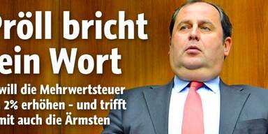 22 % MwSt: Pröll plant Steuer-Hammer