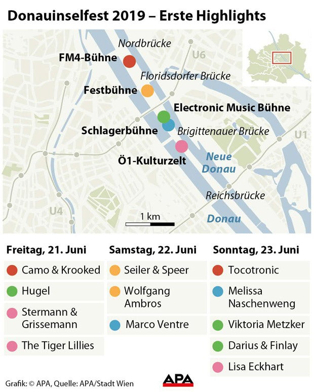 Wiener Donauinselfest: Austropop-Schwerpunkt und zwei neue Bühnen