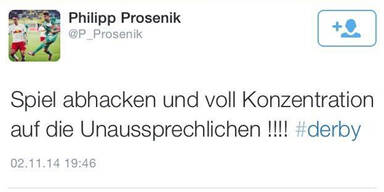 Peinliche Twitter-Panne von Rapid-Star