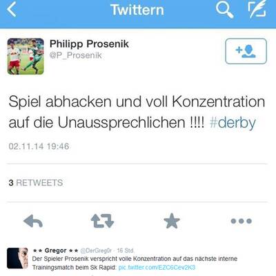 Die Reaktionen auf Prosenik-Tweet