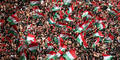 Zahlreiche Ungarn-Fans auf der Tribüne der Puskas-Arena