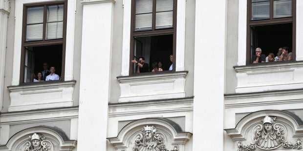 Putin Wien Schaulustige