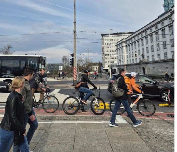 Räumlich getrennter Radweg