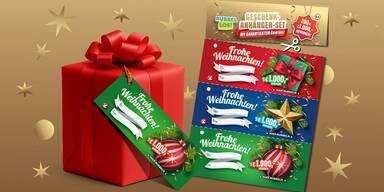 Rubbellose als Geschenkanhänger