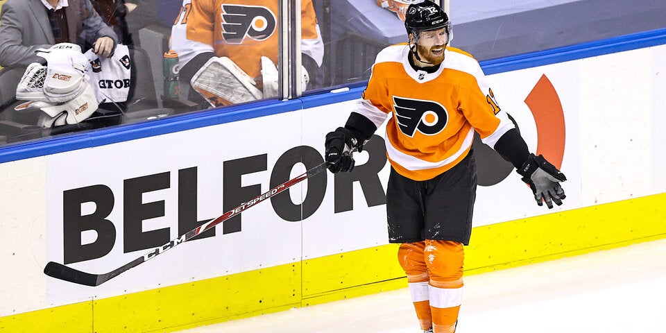 Michael Raffl im Einsatz für seine Philadelphia Flyers