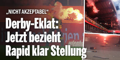 Böller-Wirbel im Derby: Jetzt bezieht Rapid klar Stellung