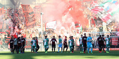 Sechs Rapid-Hooligans festgenommen