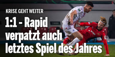 1:1 - Rapid verpatzt auch letztes Spiel des Jahres