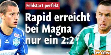 Rapid erreicht bei Magna nur ein 2:2