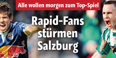 Rapid-Fans stürmen Salzburg