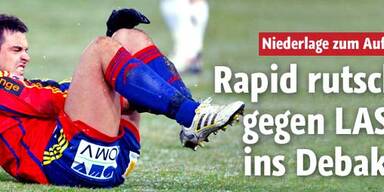Fehlstart: Rapid rutscht beim LASK aus