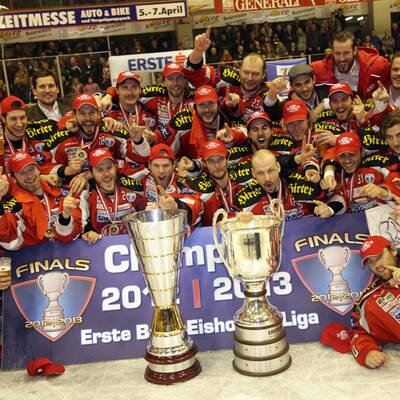 So feiern die KAC-Cracks den Jubiläumstitel