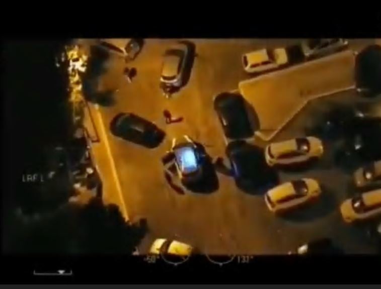 Aufnahmen des nächtlichen Polizeieinsatzes in Italien