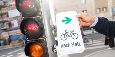 Zahl der Gr&uuml;npfeile f&uuml;r Radfahrer steigt auf 820