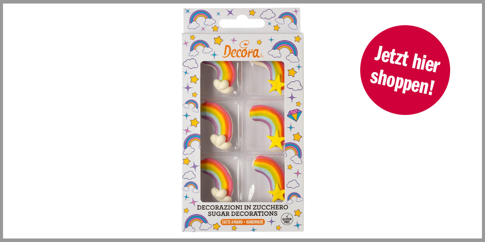 Decora 6er-Pack Zuckerdekor Regenbogen – für 5,86 Euro bei Amazon*