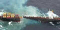 Wrack vor Neuseeland auseinander gebrochen