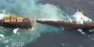 Wrack vor Neuseeland auseinander gebrochen