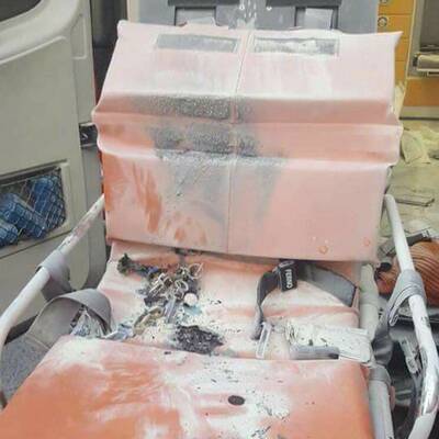 Patient setzt Rettungsauto in Brand