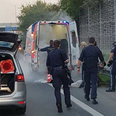 Patient setzt Rettungsauto in Brand