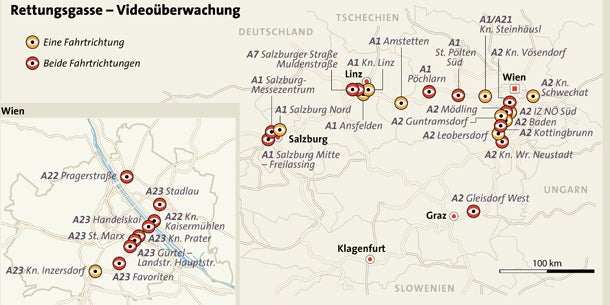 Autobahnen werden per Video überwacht