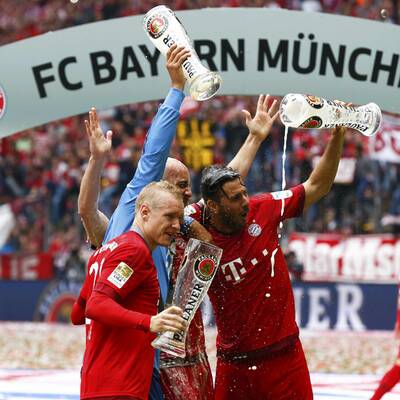 So feiern die Bayern den Titel